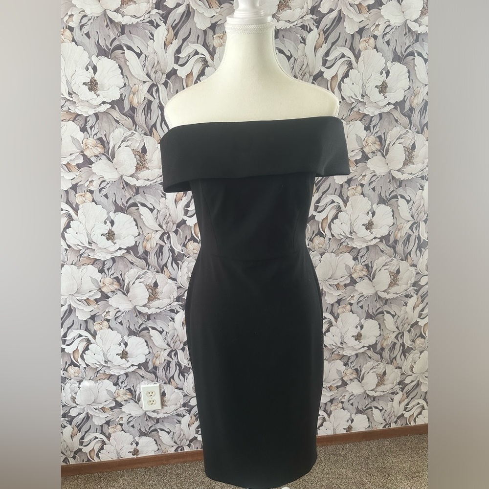 Chic Allure: The Sexy Off-the-Shoulder Calvin Klein Little Black Dress
